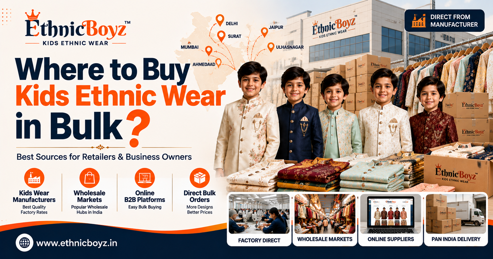 Where to Buy Kids Ethnic Wear in Bulk